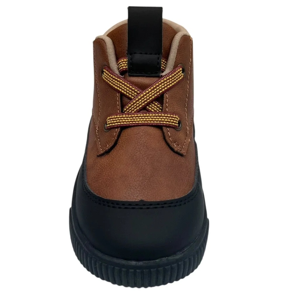 Carters Little Boys Sporty Ankle Bootie Size 11 Brown Black Slip-on Style‎